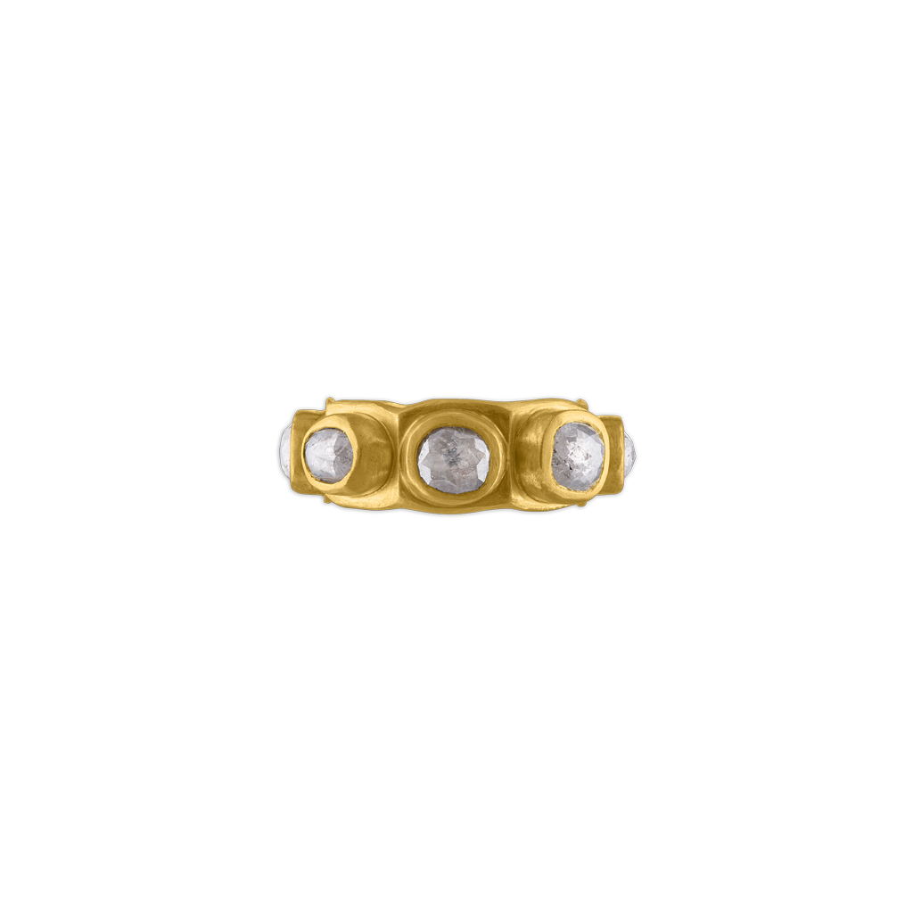 Octagonal Diamond Ruin Ring