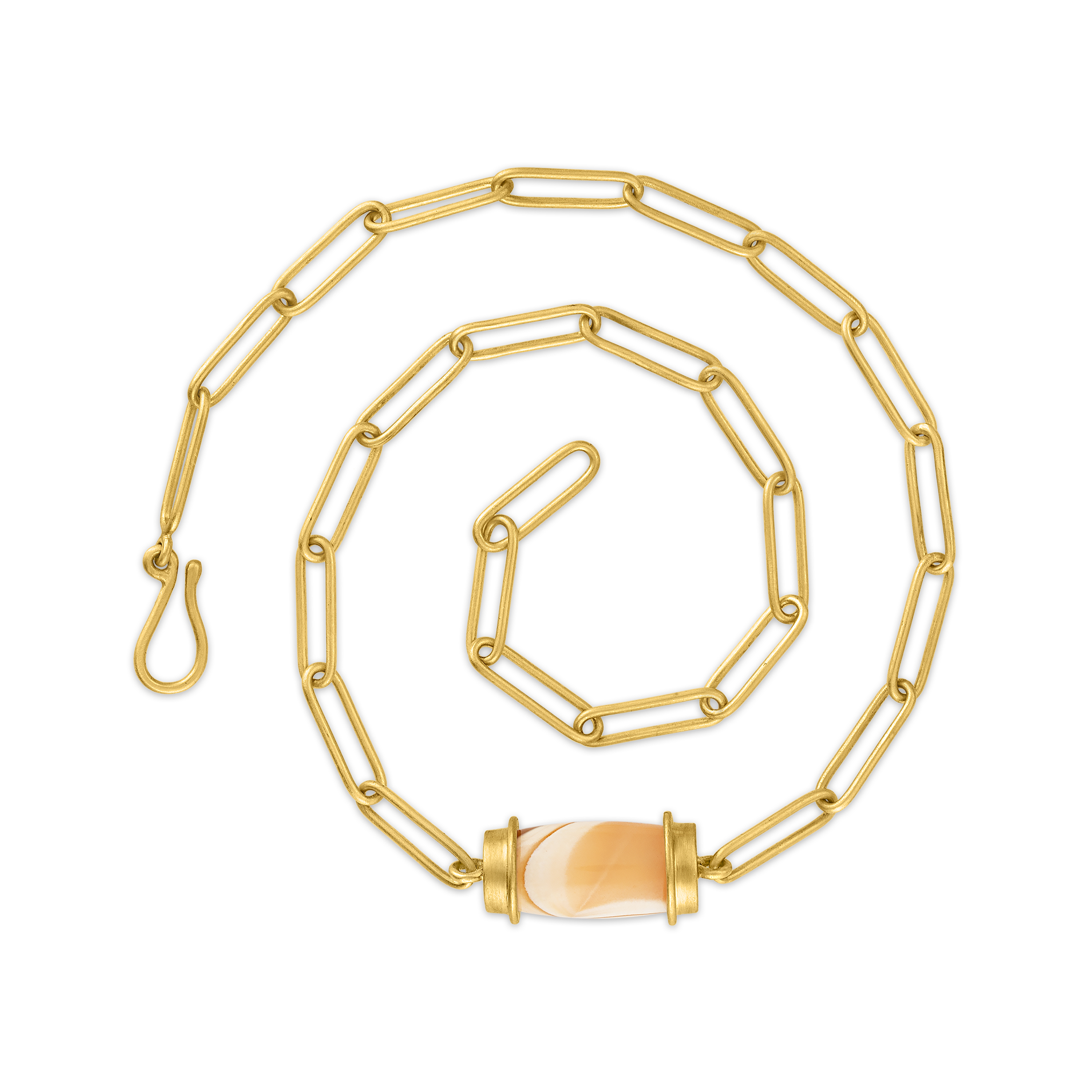 Paperlink Chain with Yellow Agate Drum