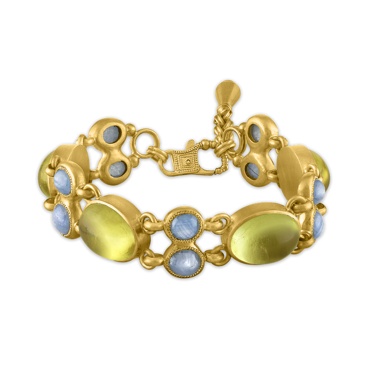 Hemera and Nyx Star Sapphire and Golden Beryl Bracelet
