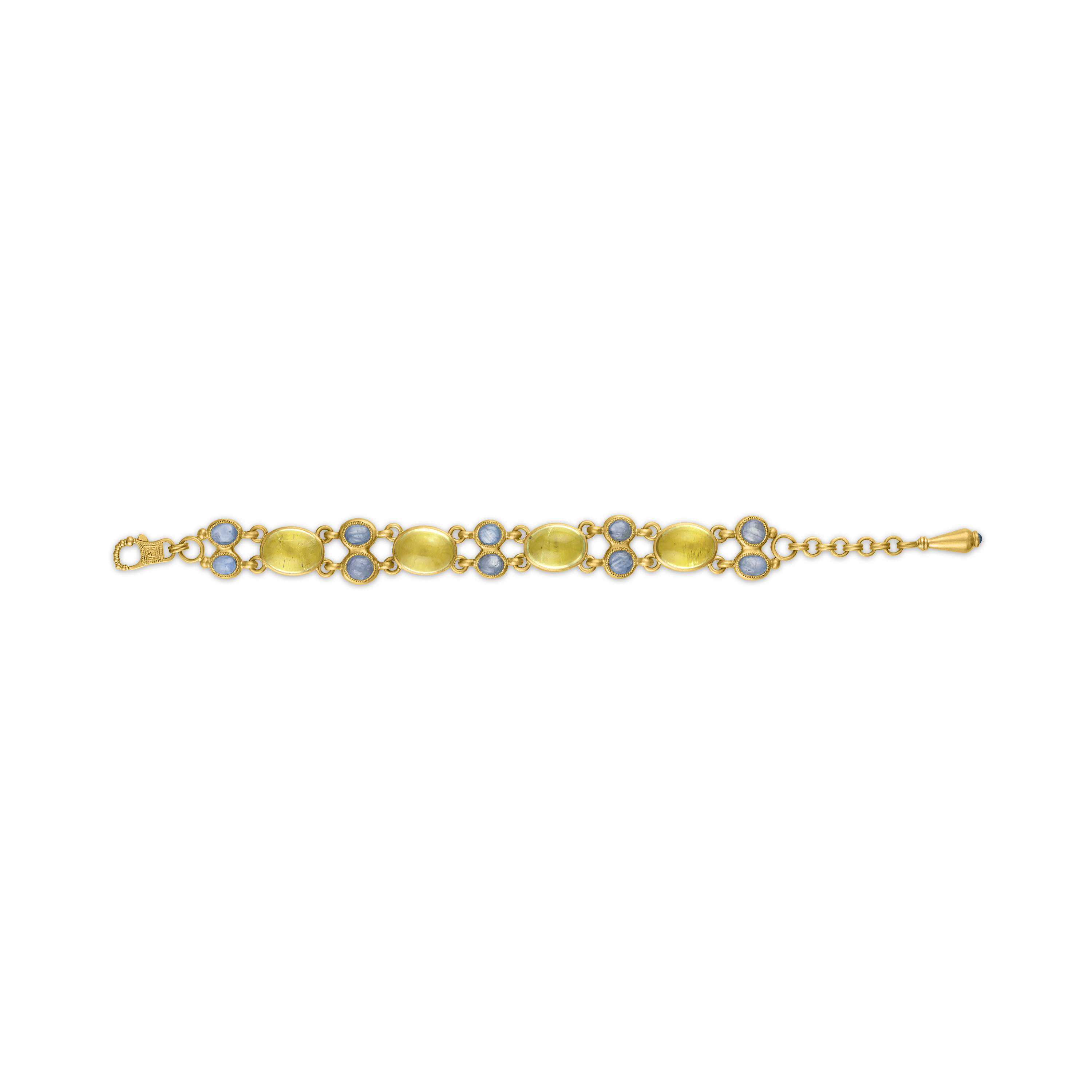 Hemera and Nyx Star Sapphire and Golden Beryl Bracelet