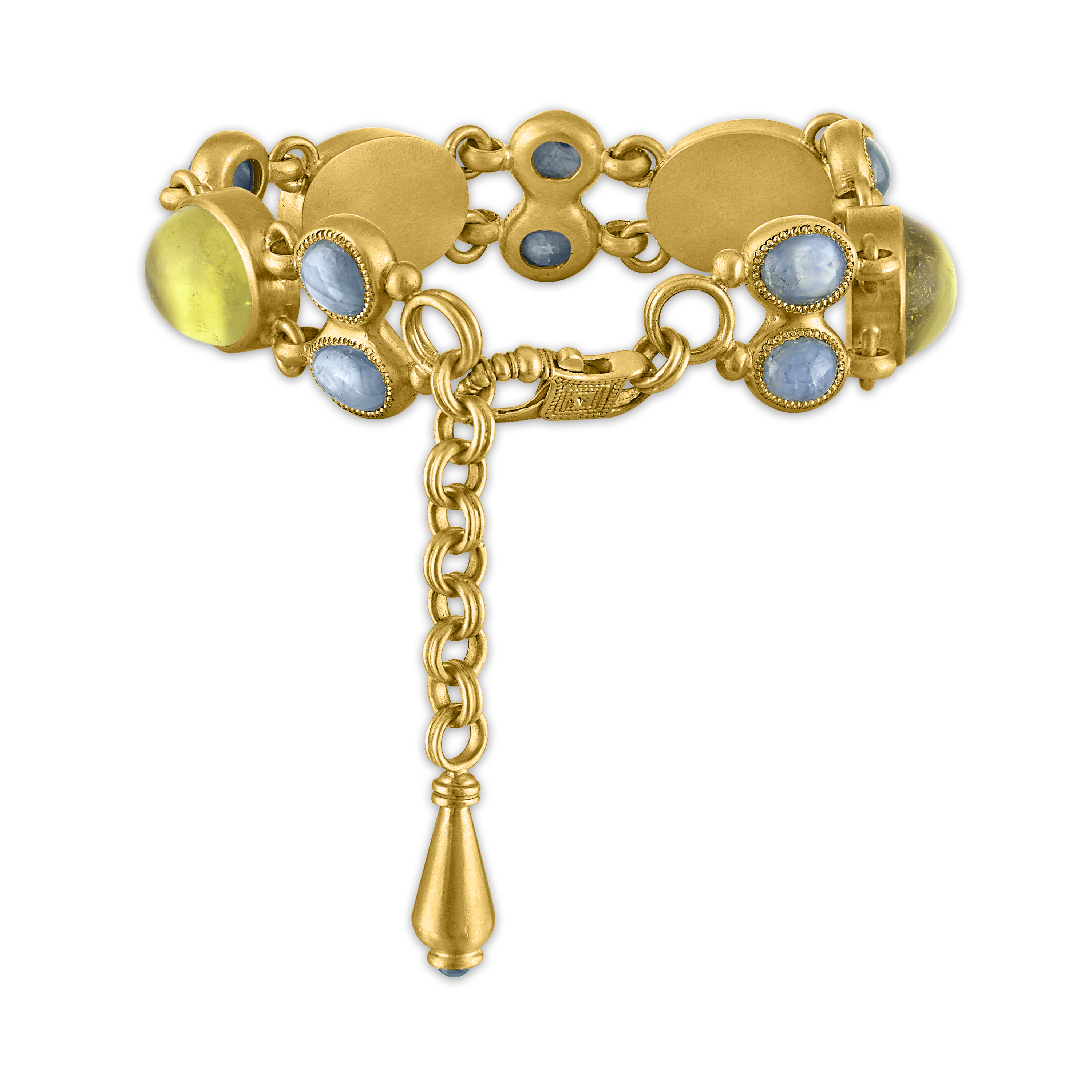 Hemera and Nyx Star Sapphire and Golden Beryl Bracelet