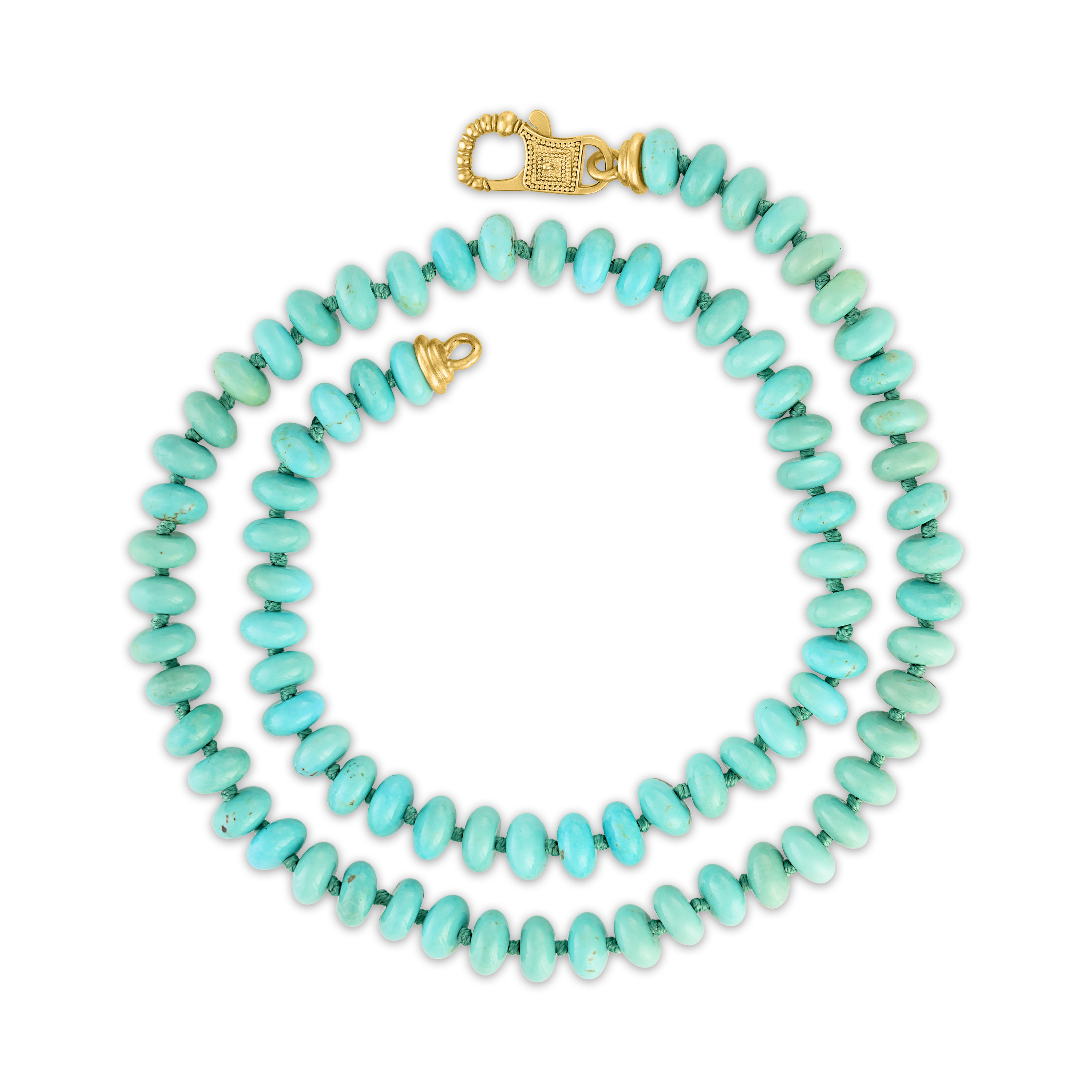 Turquoise Neclace with Large Fibula Clasp