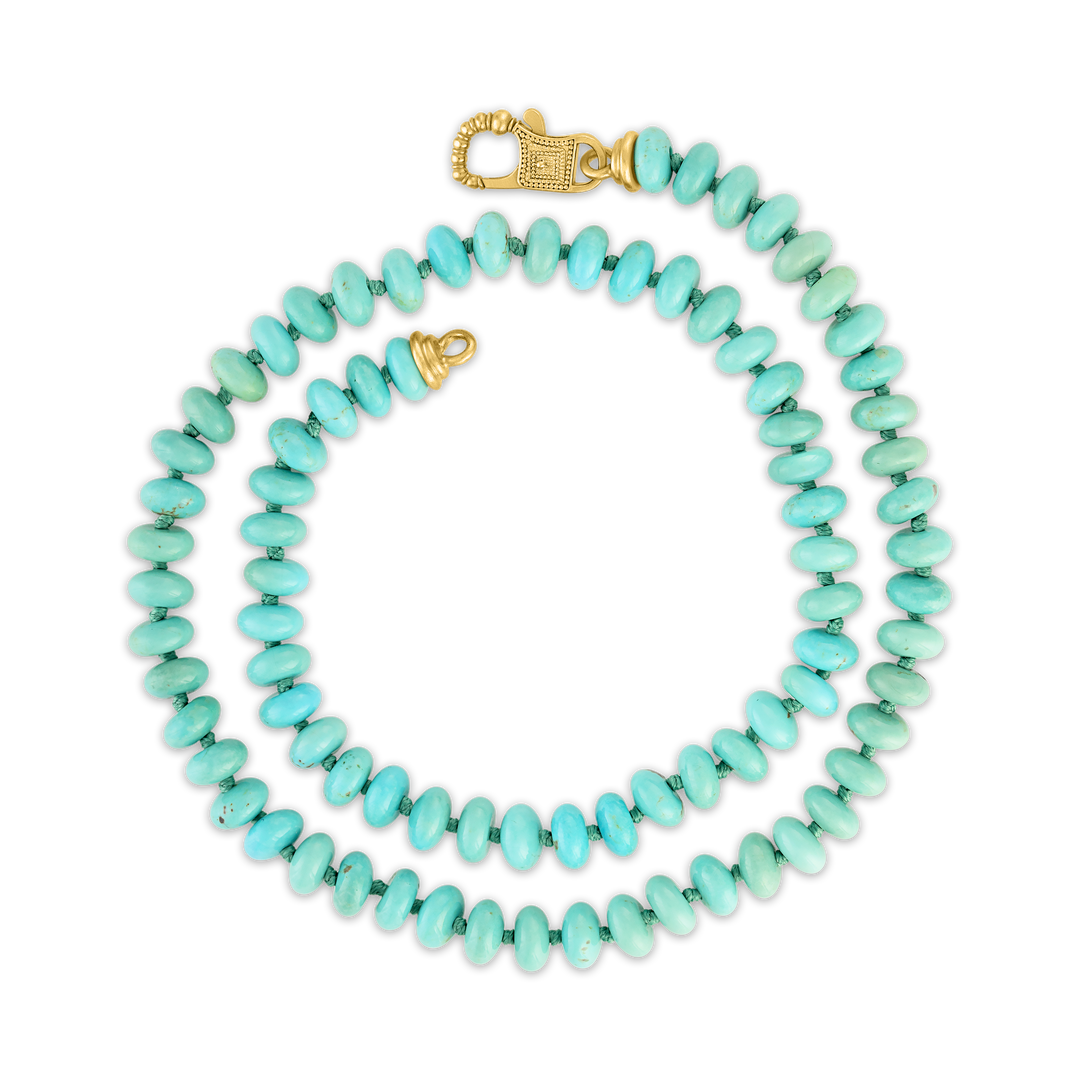 Turquoise Neclace with Large Fibula Clasp