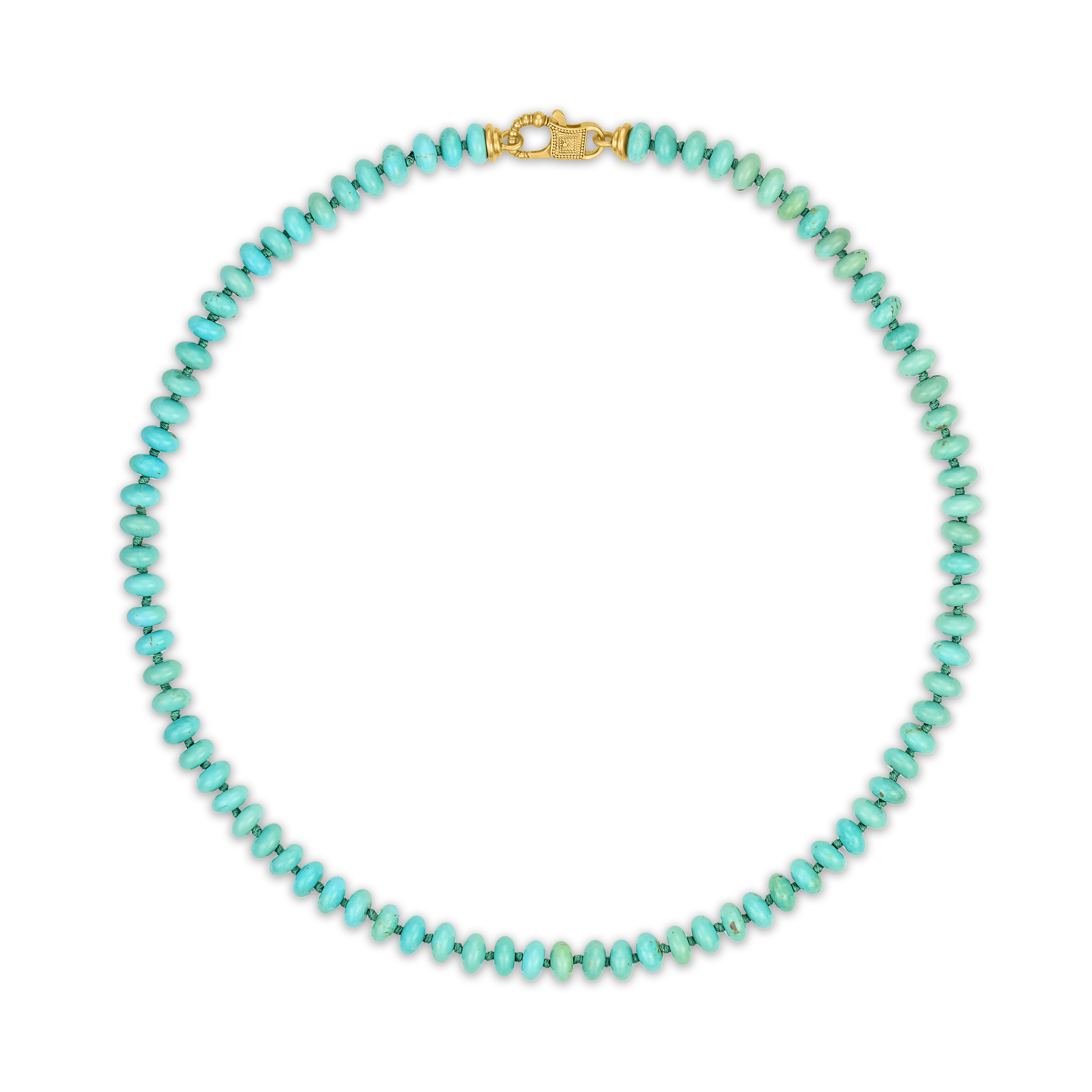 Turquoise Neclace with Large Fibula Clasp