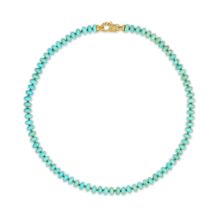 Turquoise Neclace with Large Fibula Clasp