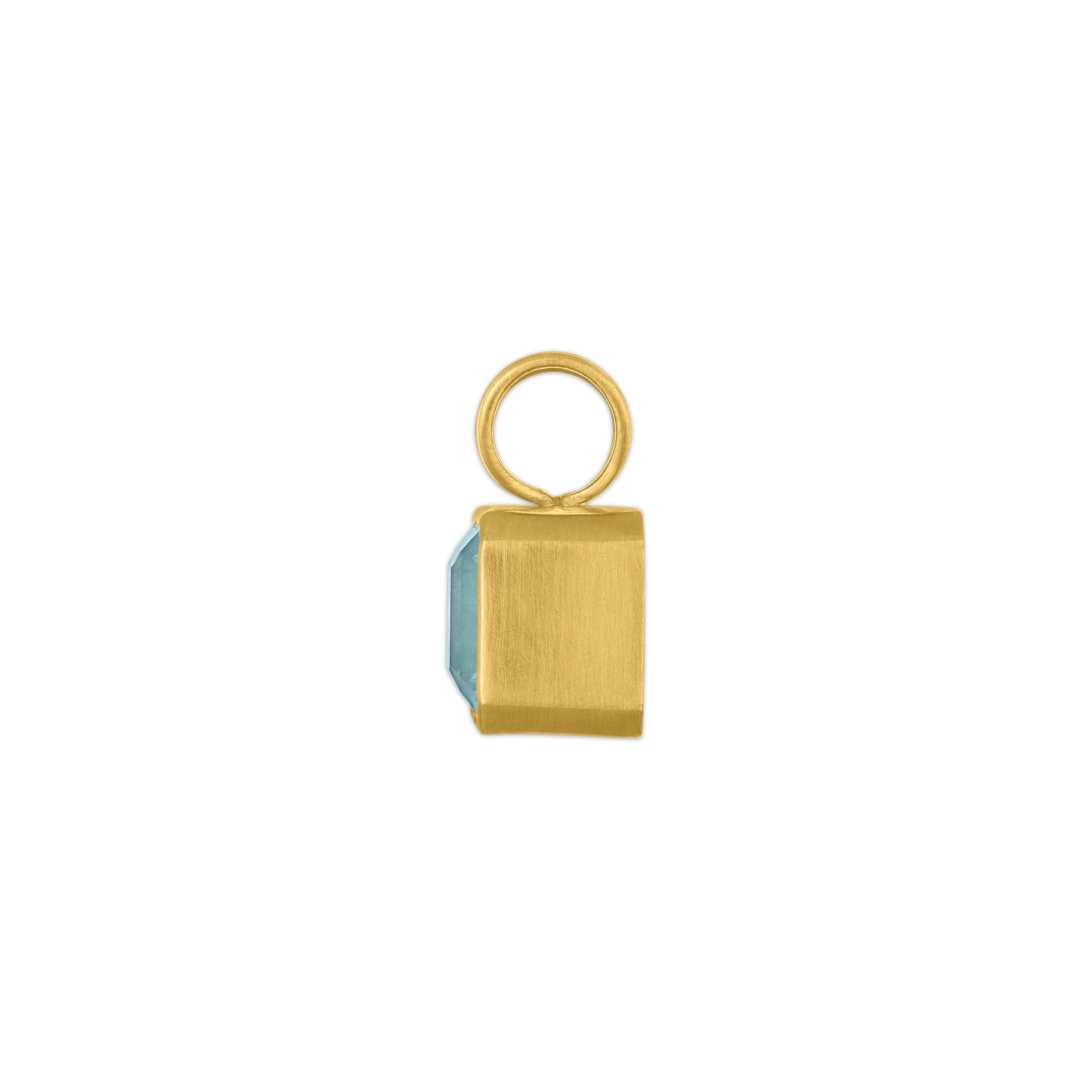 Medium Aquamarine Block Pendant