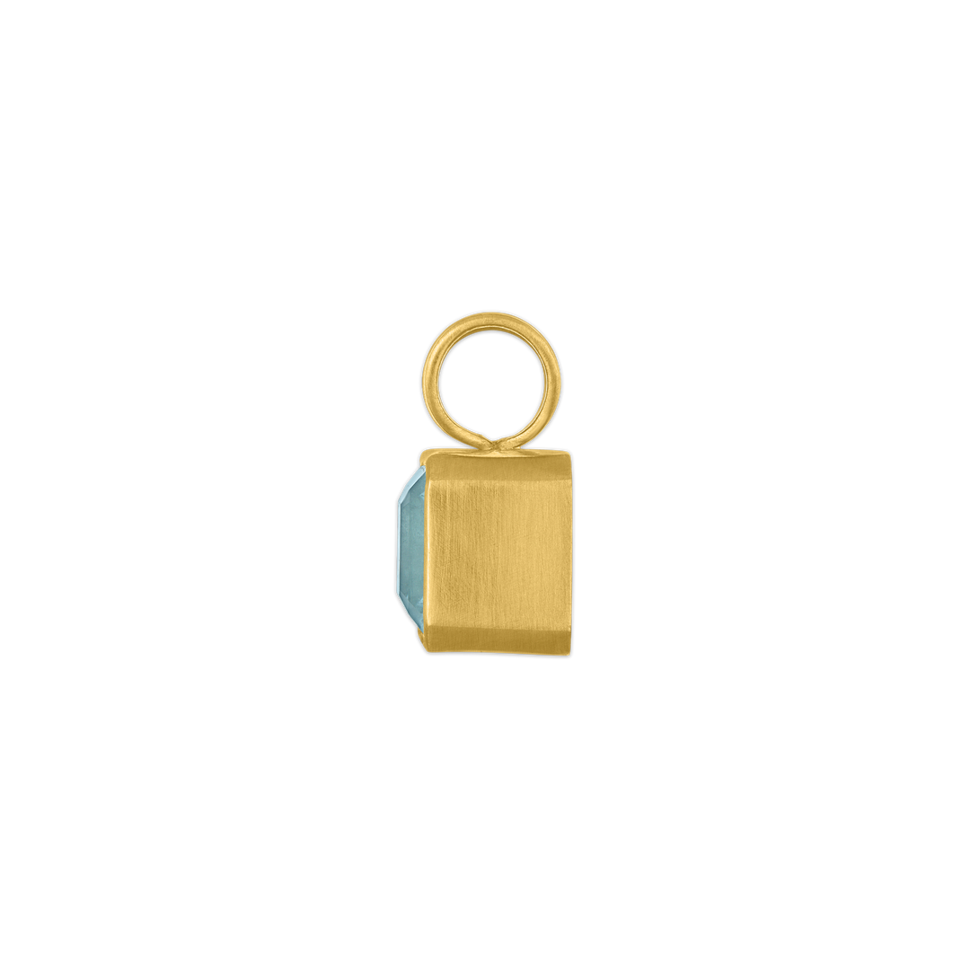 Medium Aquamarine Block Pendant