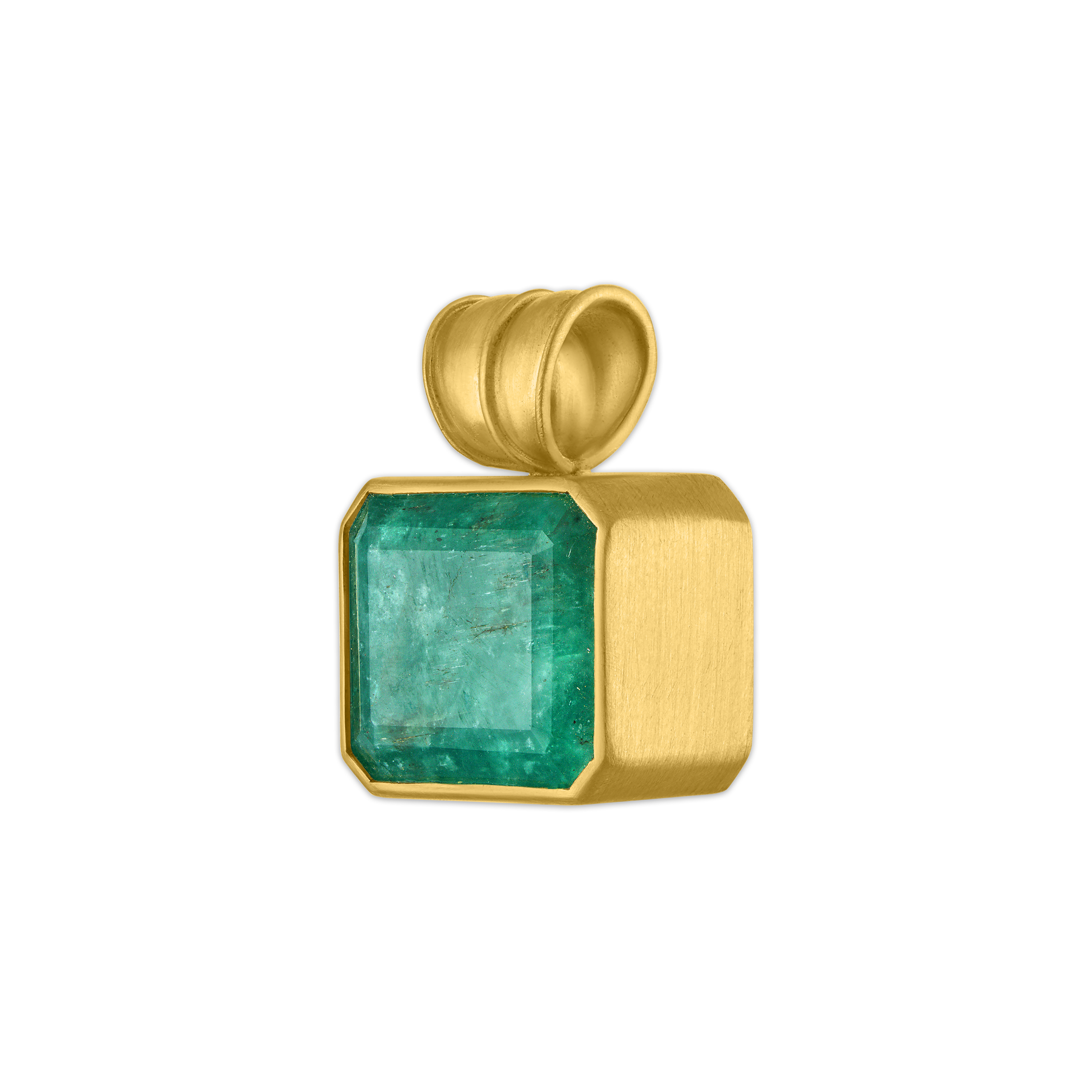 Medium Emerald Block Pendant