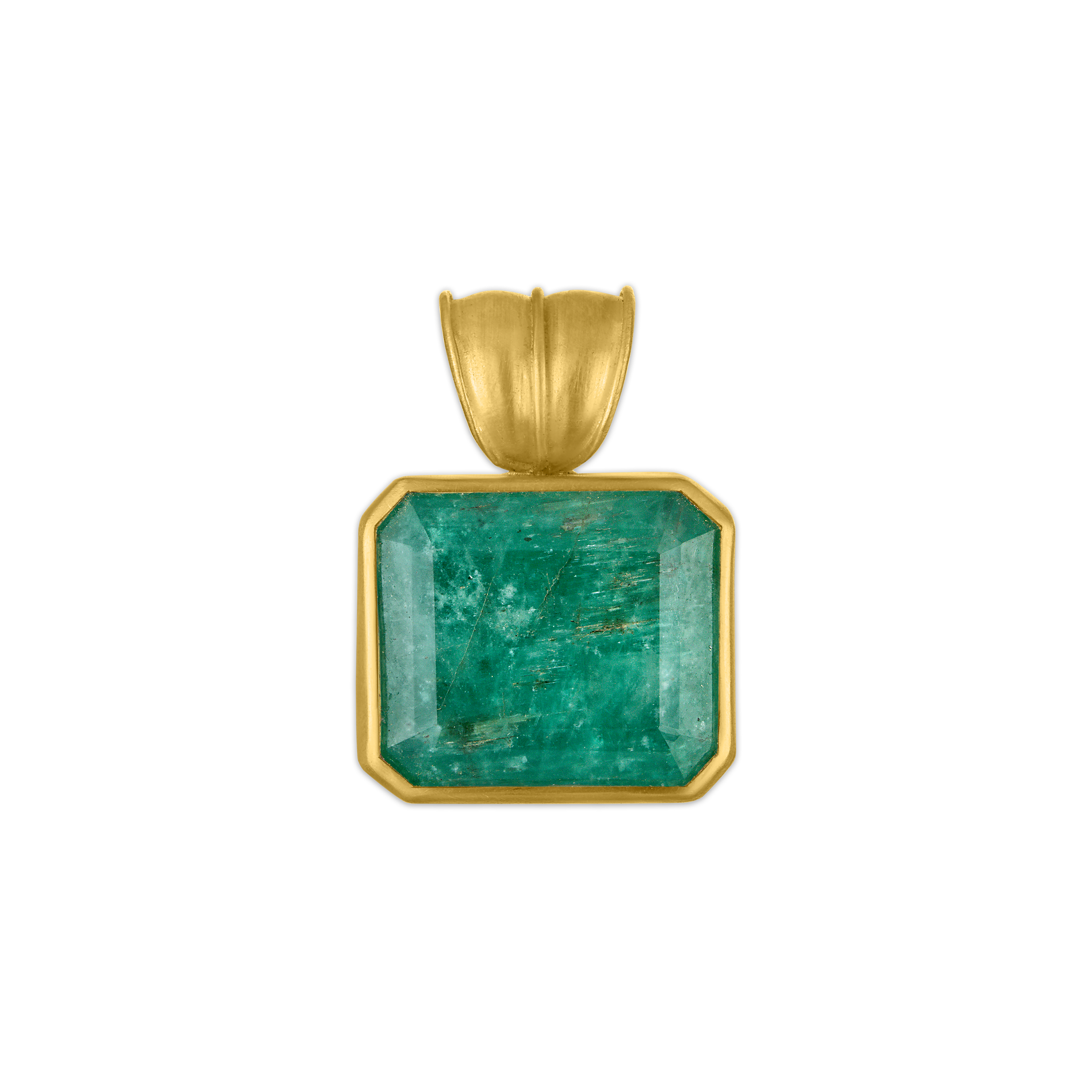 Medium Emerald Block Pendant