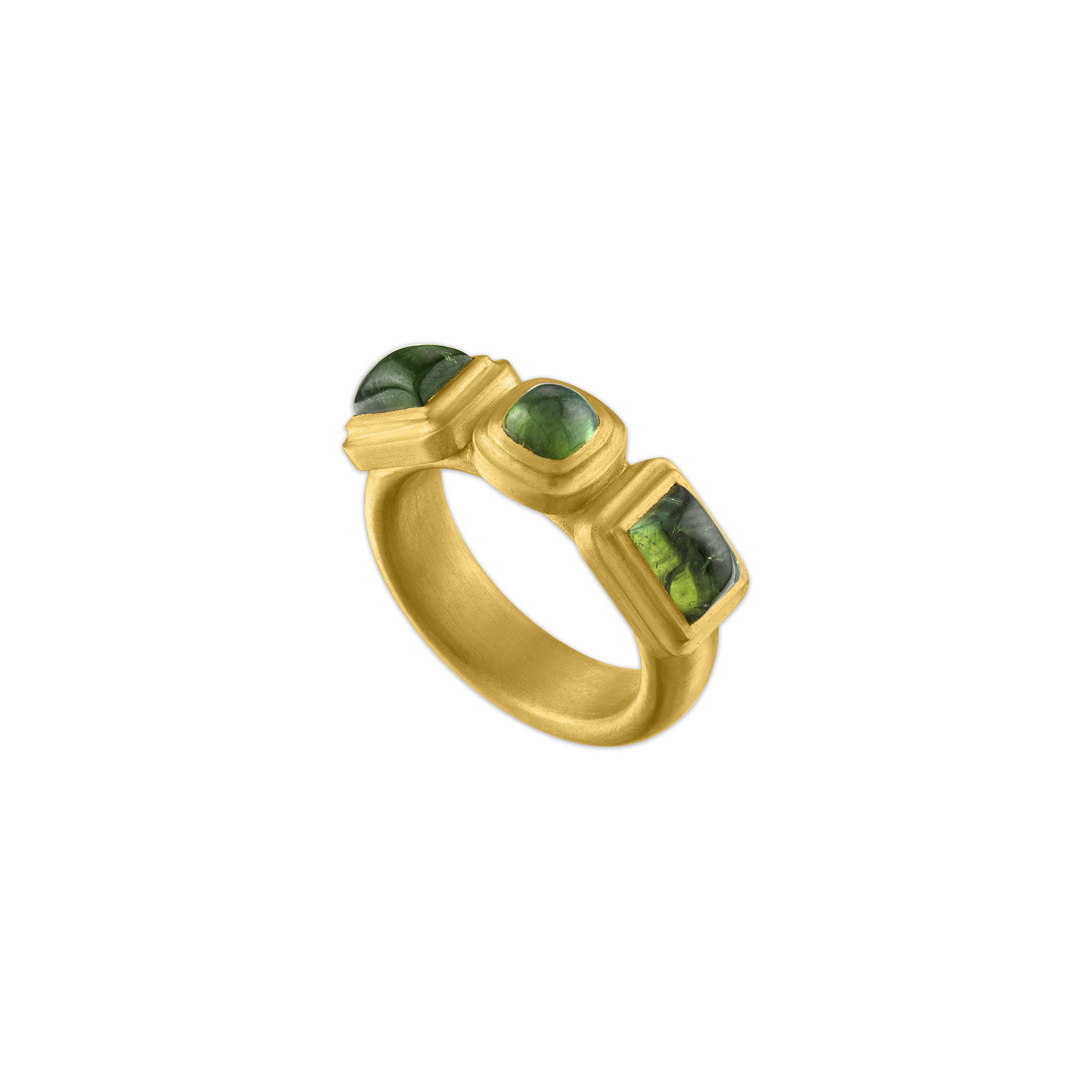 Green Tourmaline Moirai Ring