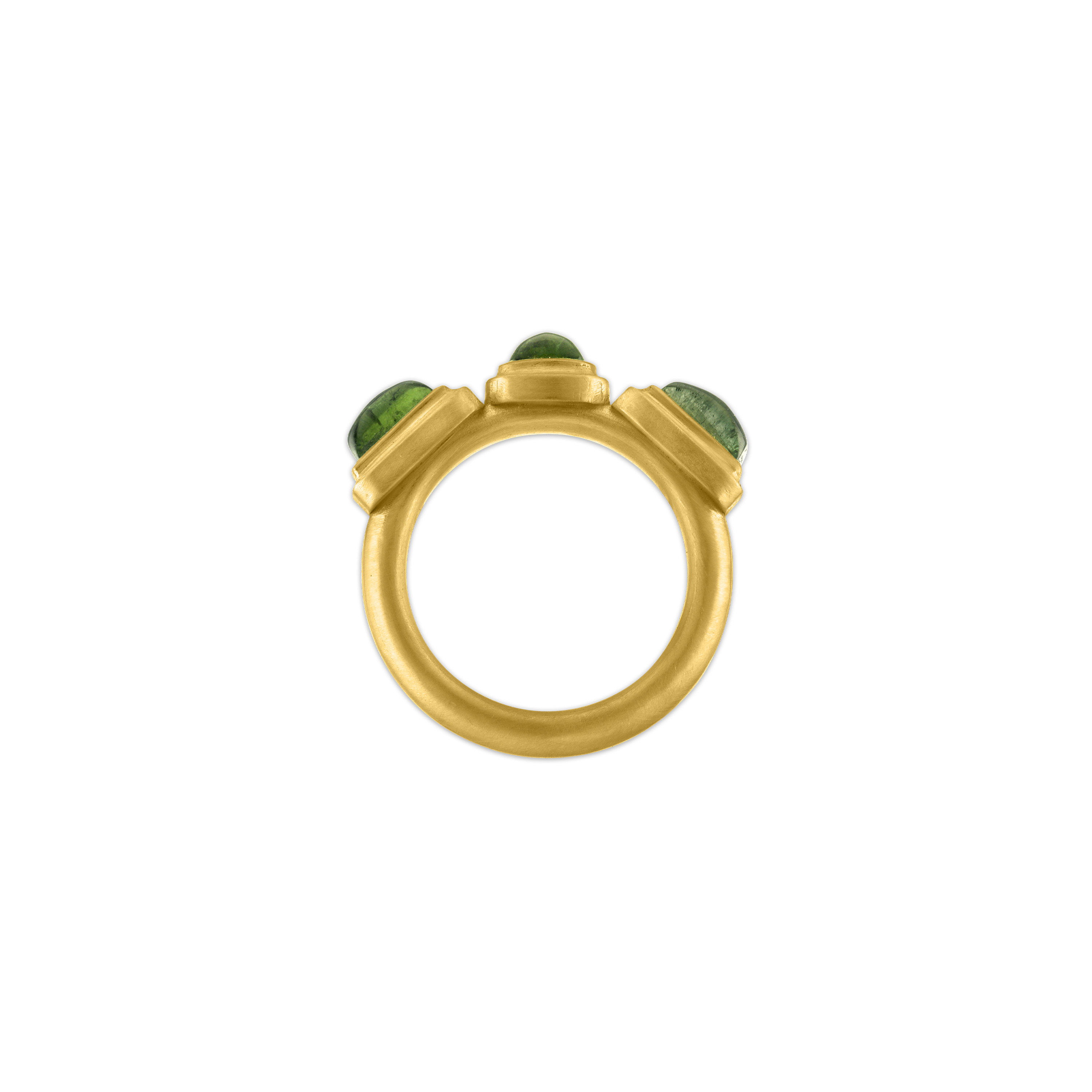 Green Tourmaline Moirai Ring